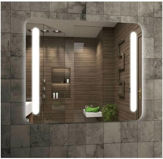 Καθρέπτης Μπάνιου Led Αφής 80x60cm