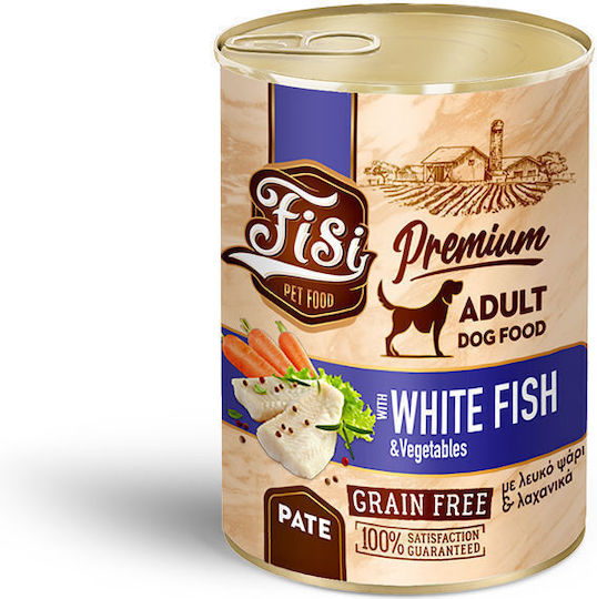 Fisi Dog Adult Grain Free Λευκο Ψαρι & Λαχανικα Πατε 400gr