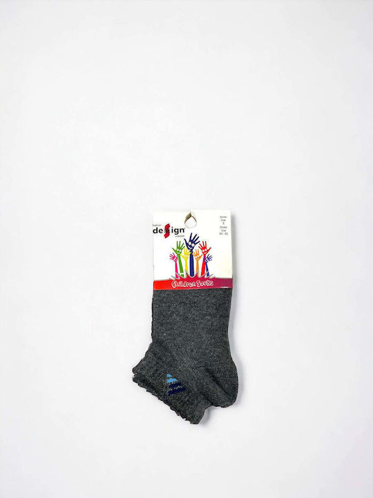 Design Socks Athletic Kids' Ankle Socks Gray