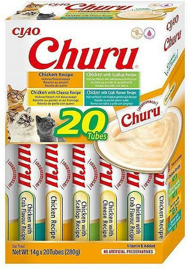 Inaba Churu Разнообразна кутия с пилешки котешки лакомства 20 X 14 г