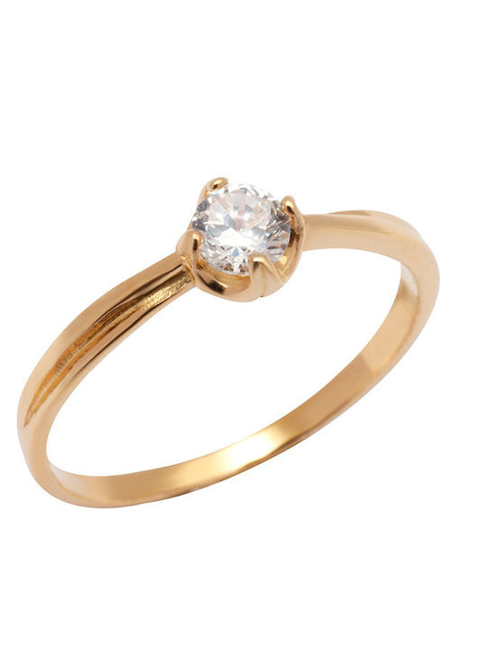 Silverline Single Stone from Gold Plated Silver