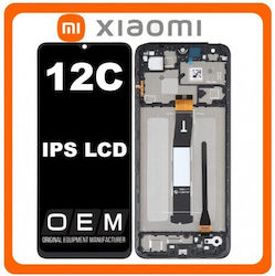 Οθόνη Lcd+touch με Πλαίσιο για Xiaomi Redmi 12C (Μαύρο)
