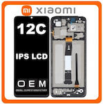 Screen Lcd+touch with Touch Mechanism and Frame for Xiaomi Redmi 12C (Black)