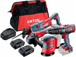 Extol Battery Powered Tool Set of 4 Tools Extol Battery Powered Tool Set of 4 Tools