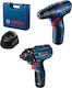 Bosch GSR Сет Отвертка & Ударна отвертка 12V с 2 батерии 2Ах и куфар
