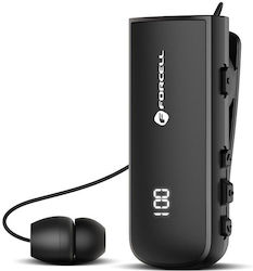 Forcell F-Audio Drive Earbud Bluetooth Handsfree Ακουστικό Πέτου με Αντοχή στον Ιδρώτα Μαύρο