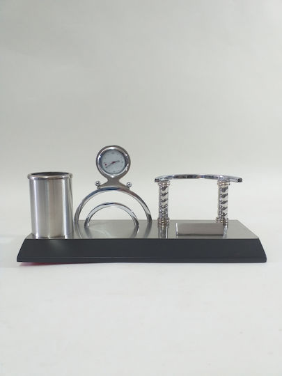 Schreibtisch-Set Stifthalter Kartenhalter Uhren-Handy-Ständer