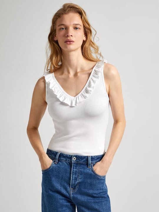 Pepe Jeans Women's Blouse Sleeveless White