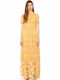 Summer Maxi Dress for Wedding - Christening Yellow