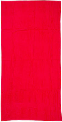 Prosoape de plajă monocromă Miami Beach Coral Red 145x70 0080-roșu roșu