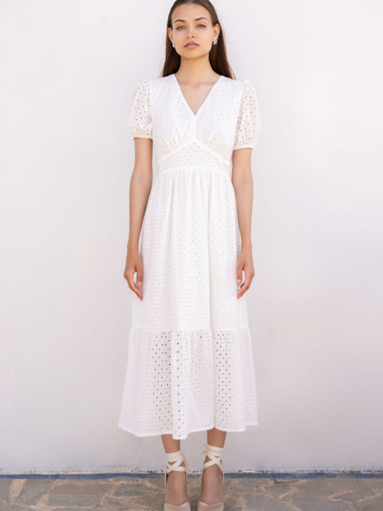 Desiree Midi Φόρεμα Λευκό
