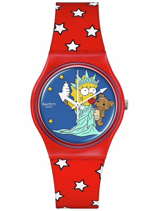 Swatch Little Lady Liberty Ceas cu Mecanism pe Baterie