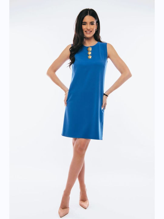 BelleFille Mini Shirt Dress Dress Light Blue