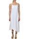 Sommer Midi Damenkleid Weiß
