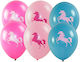 Einhorn-Ballons 6 Stück Pastell