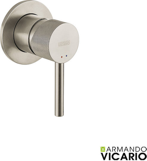 Armando Vicario Industrial Built-in Faucet Mixer for Shower 1 Exit Inox Silver