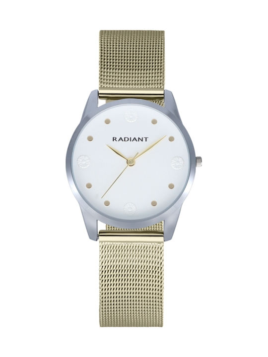 Radiant Дамски Часовник 36mm Кварцов с Златна М...