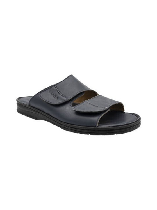 Ovvio Leder Herrensandalen in Schwarz Farbe