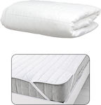 Single Quilted Mattress Cover with Elastic Straps 100x200cm