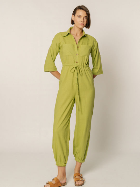 Edward Jeans Women's One-piece Suit Fluo Green