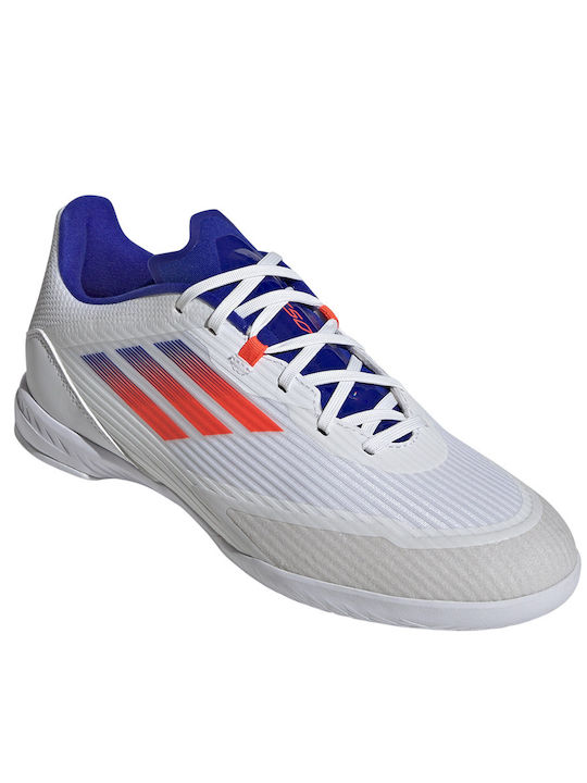 Adidas F50 League IN Niedrig Fußballschuhe Halle Cloud White / Solar Red / Lucid Blue