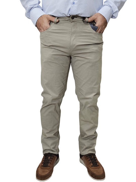 Double Pantaloni Elastic cu Croială Normală Fum
