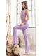 High Waist Sweatpants Flared Purple