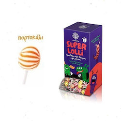Super Lolli mit Geschmack Orange Ohne Zuckerzusatz Glutenfrei 1Stück 8gr