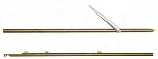 Tahiti Schaft 130cm Einzelne Widerhaken Haiflossen 6,50mm Inox 17-4 Xifias Sub Shark X4033