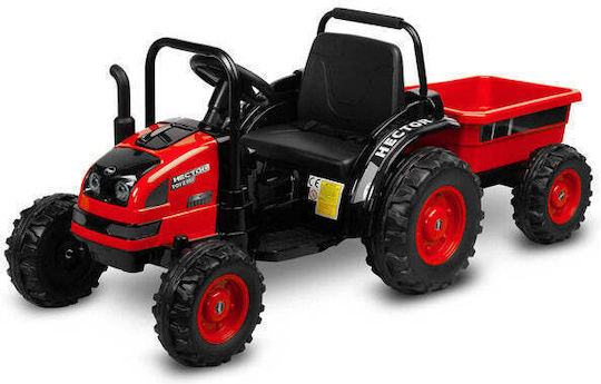 Hectоr Caretero Elektrisch mit Anhänger 12 Volt Rot