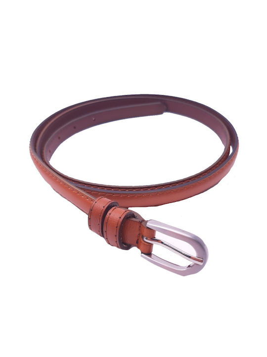 Tan Thin Genuine Leather Belt Tan