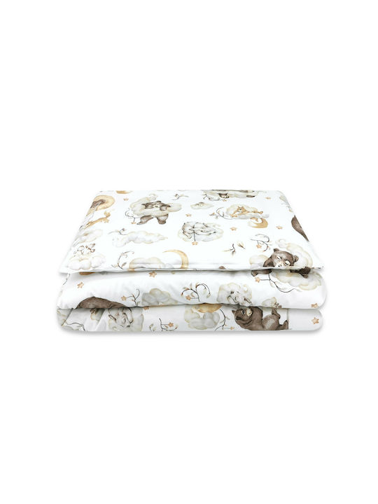 Qmini Seturi de cearșafuri pentru bebeluși Pentru Patut Bumbac Bej Bej 140x200buc 2buc