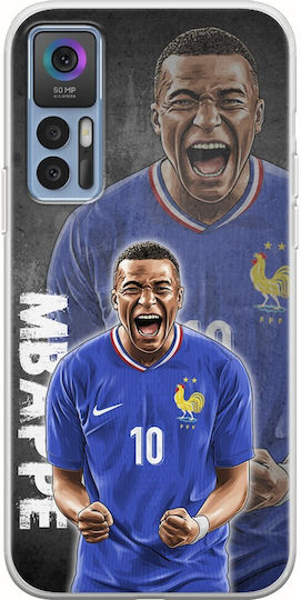 Евро 2024 Kylian Mbappe Tcl 30 30 5g 30+ Гъвкав Tpu Прозрачен Силикон