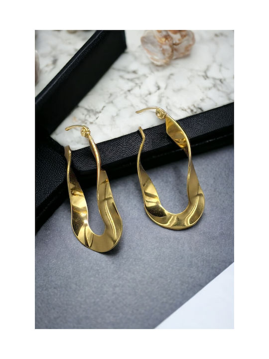 Earrings Hoops made of Steel Gold Plated