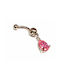 Amalfi Accessories Bauchnabel Piercing Aus Vergoldetem Stahl Rosa