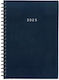 Next Basic Daily Spiral Desktop Diary 2025 Blue...