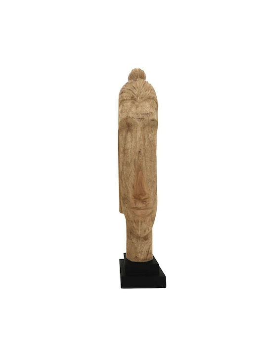 Inart Διακοσμητική Προτομή από Ξύλο Dran 12x12x63.5cm