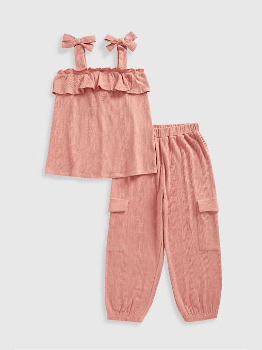 Set Pentru Copii Cu Pantaloni Vară 2 Bucăți Roz