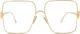 Loewe Дамски Метален Рамка за Очила Златист LW50038U 030