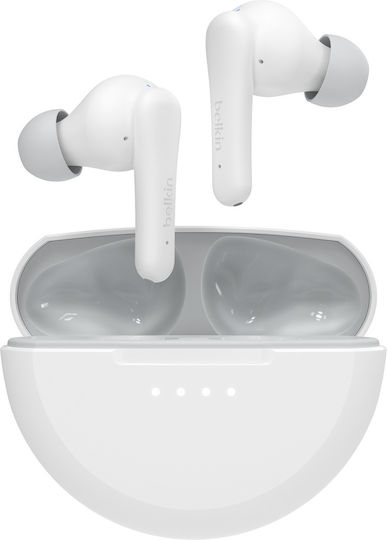 Belkin SoundForm Nano 2 In-ear Bluetooth Handsfree Earphones with Sweat Resistance and Charging Case White