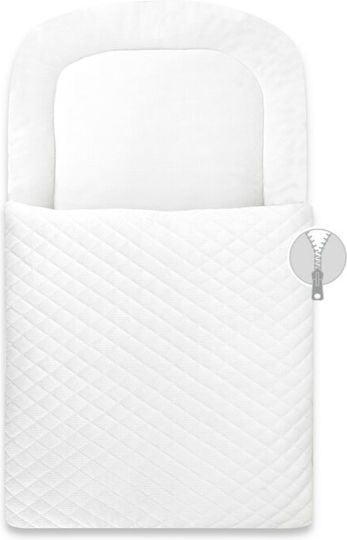 Qmini Pătură Pepinieră Swaddling pături Catifea Albă White 45x72cm