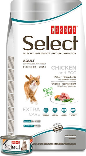 Select Dry Food Grain-Free for Adult Sterilized Cats with Chicken 8kg