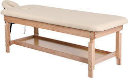 Bett Massage und Physiotherapie Beige aus Holz