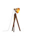 vidaXL Floor Lamp H120xW45cm. with Socket for Bulb E27 Brown