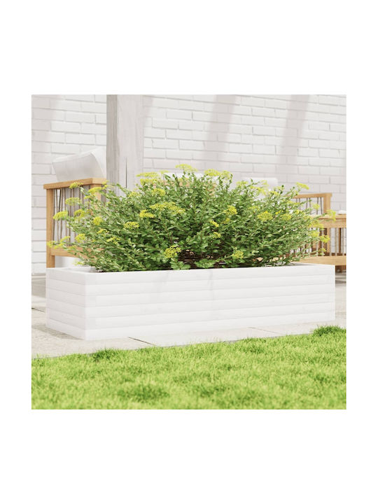 vidaXL Planter Box 110x23cm White 847229