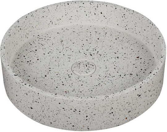 Karag Elpis Επικαθήμενος Νιπτήρας Πέτρινος 42.5x42.5x10cm Stracciatella Karag Elpis Επικαθήμενος Νιπτήρας Πέτρινος 42.5x42.5x10cm Stracciatella