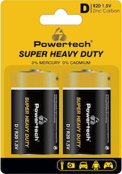 Powertech Цинкови батерии Цинк D 1.5V 2бр