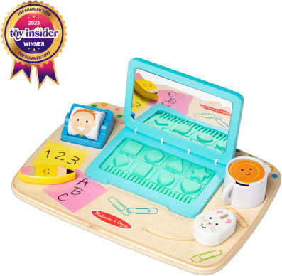 Melissa & Doug Baby Laptop-Tablet made of Wood for 12++ Months