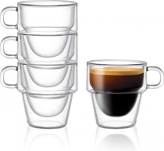 Becher Glas Transparent 80ml 4Stück Becher Glas Transparent 80ml 4Stück