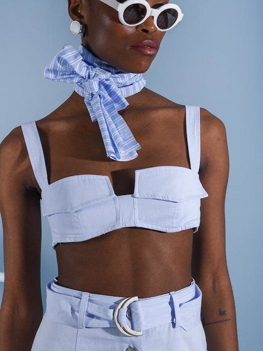 Arpyes Дамско Crop Top Baby Blue